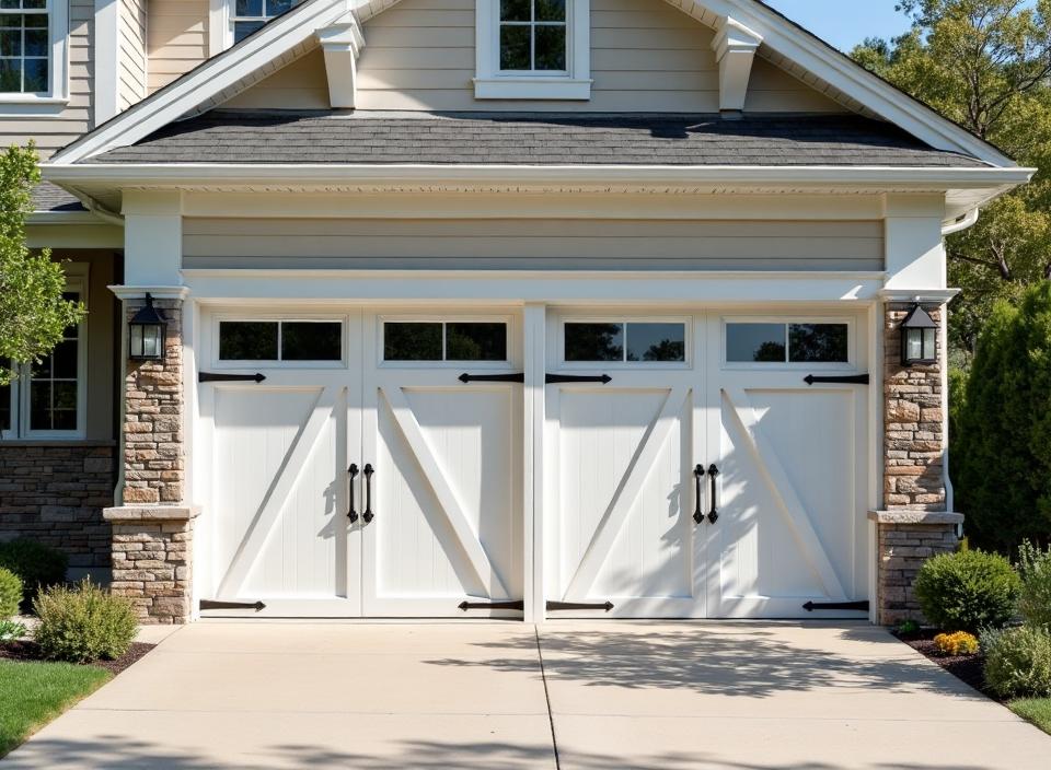 Beautiful garage door installation by Mills River Garage Doors